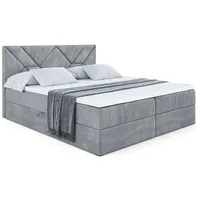 Altdecor Boxbett, Grau, Höhe ca. 20 cm, 180x200 cm,