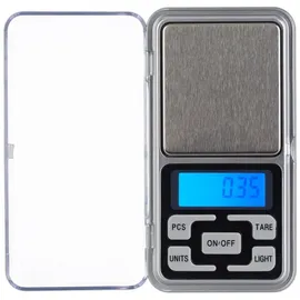 Relaxdays 4 x Digitale Feinwaage Mini Schwarz,Silber,Transparent