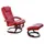 MCW Fernsehsessel Aprilia Kunstleder 66 x 93 x 89 cm rot mit Hocker