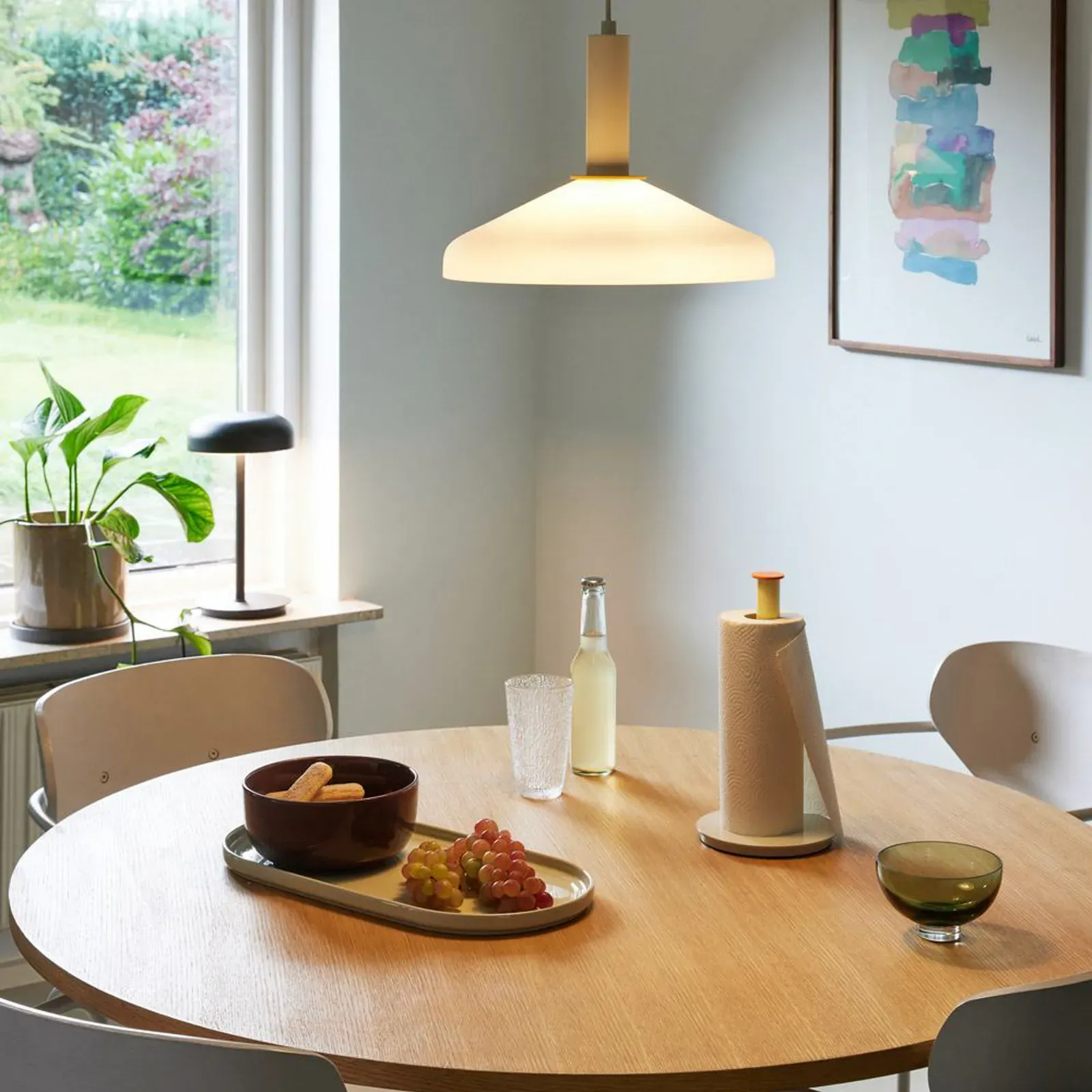 Tabletts Hübsch, Amare, Beige, für Wohnzimmer, Stein - 43 - 22 - 3