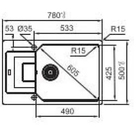 Franke Urban UBG 611-78 XL STEINGRAU 114.0682.569