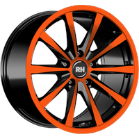 RH ALURAD GT color polished - orange 10.5x21 ET40 - LK5/120 ML74 Alufelge orange