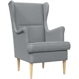 vidaXL Sessel Hellgrau Stoff 1 x 1 x 1 cm Grau mit Kissen