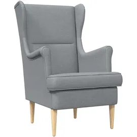 vidaXL Sessel Hellgrau Stoff 1 x 1 x 1 cm Grau mit Kissen