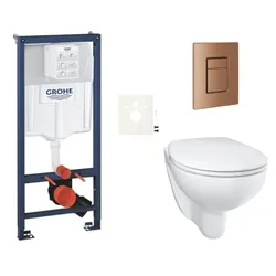 GROHE Bau Ceramic Hänge-WC Set für Trockenbau / Vorwandinstallation SIKOGRSBAUSCDL0