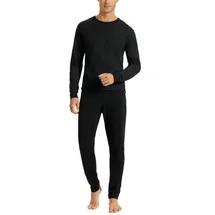 SCHIESSER Uncover by Schiesser Herren Schlafanzug lang, Schwarz 52