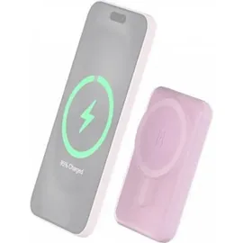 Bigben Connected Bigben Powerbank Induktionsladegerät, MagSafe kompatibel, Rosa (5000 mAh), Powerbank, Rosa