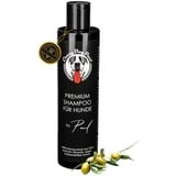 CrazyDogPaul Premium Hundeshampoo - Luxusfellpflege für Ihren Hund I für glänzendes Fell und gesunde Haut, hilft gegen Juckreiz, Zecken, Flöhe, Milben, Läuse, vegan, 100% natürlich