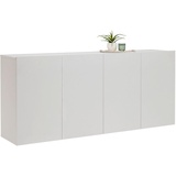 hom'in Hom`in Hängesideboard Weiß, - 180x80x42 cm, hängend, Wohnzimmer, Wohnwände, Hängeelemente