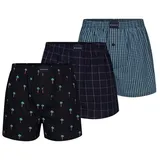 Tom Tailor Boxershort 3Er Pack Clubhouse in blau-dunkel-Allover | Gr.: 5