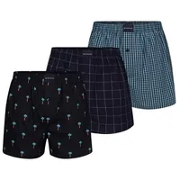 Tom Tailor Boxershort 3Er Pack Clubhouse in blau-dunkel-Allover | Gr.: 5