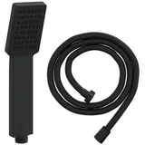 vidaXL Duschkopfset Schwarz 150 cm Edelstahl