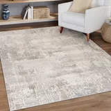 Mazovia Teppich - Beige Modern Abstrakt Teppich - Teppich für Wohnzimmer, Schlafzimmer, Esszimmer, Büro - Kurzflor Rechteckig - ÖKO-TEX Zertifiziert - Stilvoller Teppiche - Beige Grau - 160 x 230 cm