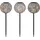 LINDBY Solarleuchte Aluminium 54,0 cm 3er Set grau/silber
