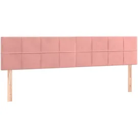 vidaXL Boxspringbett mit Matratze Rosa 180x200 cm Samt