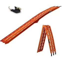 TRUTZHOLM 1x Auffahrrampe klappbar 228 cm Traglast 340 kg Alu orange gelocht ...