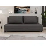 Homesy Schlafsofa Schlafsofa FACILE mit Bettkasten – Moderne 2-in-1 Couch mit Stauraum, mit Relaxfunktion grau|schwarz