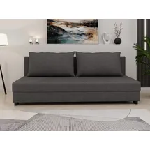 Homesy Schlafsofa Schlafsofa FACILE mit Bettkasten – Moderne 2-in-1 Couch mit Stauraum, mit Relaxfunktion grau|schwarz