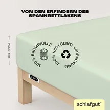 schlafgut Easy Jersey 120 x 200 - 130 x 200 cm green light