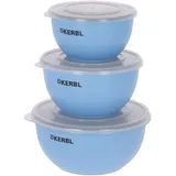Kerbl Pet Edelstahlnapf Set mit Deckel blau, 550ml/900ml/1200ml