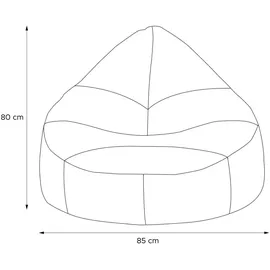Konsimo Sitzsack ¦ schwarz ¦ Maße (cm): B: 85 H: 80
