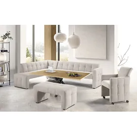 exxpo - sofa fashion Essbank EXXPO - SOFA FASHION "Barista, bequem und elegant, hohe Bodenfreiheit", beige, B:265cm H:83cm T:199cm, Sitzbänke, Essbank, Eckbank Barista bequem und elegant, hochwertige Detailverarbeitung