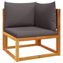 vidaXL Garten-Ecksofa mit Kissen Akazie braun