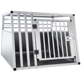 KAHU KAHU® Aluminium Hundetransportbox • 82x80x60cm • Transportbox fürs Auto • Hunde-Box