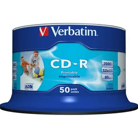 Verbatim CD-R 700MB 52x bedruckbar 50er Spindel (43438)