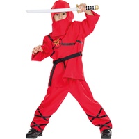 Rubie`s 4tlg. Kostüm "Ninja" in Rot - 140