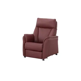 Hukla Relaxsessel Pascal Leder 83 x 105 x 90 cm Rot drehbar
