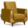 konsimo® Sessel GUSTAVO Textil 83 x 95 x 92 cm Gelb