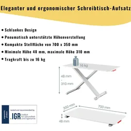 Leitz Ergo Cosy Schreibtischaufsatz grau