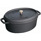 Staub Cocotte 37 cm oval schwarz