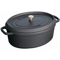 Staub Cocotte 37 cm oval schwarz