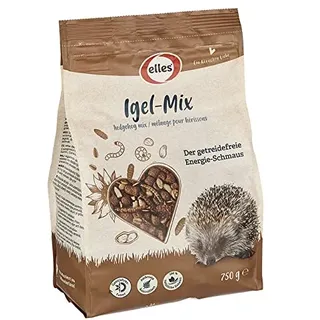 Elles Igelfutter 750g I Getreidefreier Energie-Schmaus aus 100% natürlichen Zutaten | Proteinreich mit Sonnenblumenkernen, Erdnüssen & Insekten | Ideal für Winter-Vorbereitung
