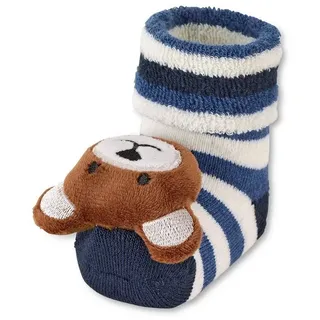 Sterntaler Unisex Baby Rasselsocken Bär Marine, 16