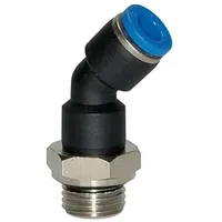 Riegler Steckverschraubung 45° »Blaue Serie«, drehbar, G 1/4 außen,