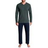 Tom Tailor Pyjama Nevada in grün-dunkel-Ringel | Gr.: XXL