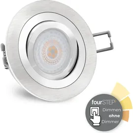 SSC-LUXon Einbaustrahler 2er Pack rund weiß Aluminium