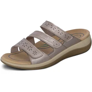 Orthofeet Damen orthopädischer Sandalen Style mit flexiblen Obermaterial in Zinngrau Sahara Sandale, Größe 39.5 - 39.5 EU