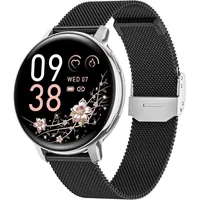 SWGOTA Smartwatch (2,5 cm, Android ios), Damen Smartwatch 1,39" HD Display mit Telefonfunktion und Fitness schwarz
