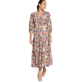 Zero Maxikleid Blumenprint Rosé/Grün 34