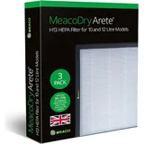 Meaco Dry Arete One H13 HEPA-Filter 10L / 12L, 3 Stück (für Meaco Dry Arete One 10L und 12L Luftentfeuchter)