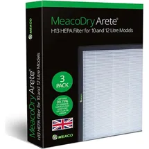 Meaco Dry Arete One H13 HEPA-Filter 10L / 12L, 3 Stück (für Meaco Dry Arete One 10L und 12L Luftentfeuchter)