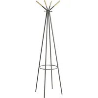 Haku-Möbel HAKU Möbel Garderobenständer, grau, natur, Massivholz, Metall -