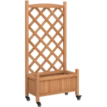 vidaXL Pflanzkübel mit Rankgitter 60 x 30 cm Braun