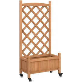 vidaXL Pflanzkübel mit Rankgitter 60 x 30 cm Braun