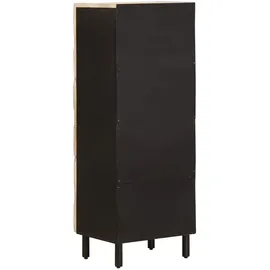 vidaXL Highboard mit Tür Weiße gewaschene Oberfläche 40 x 110 cm