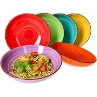 Mambocat 6er Set Spaghettiteller Uni bunt - 24326746